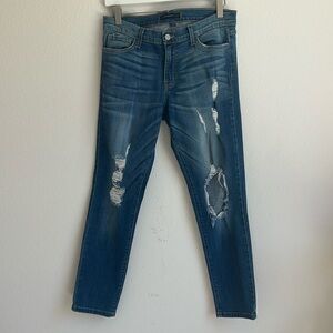 Flying Monkey Platinum Distress Skinny Jeans